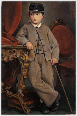Porträt des Vaters Gustav Oskar Mammen als Kind, um 1865;