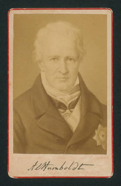 Foto nach künstlerischer Darstellung Alexander von Humboldts;