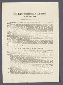 Publikation der Forderungen der "Volksversammlung zu Offenburg am 19. März 1848."