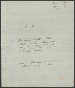 Alexander von Humboldt, Widmungsblatt für J. C. Mutis in seinen Plantes équinoxiales;