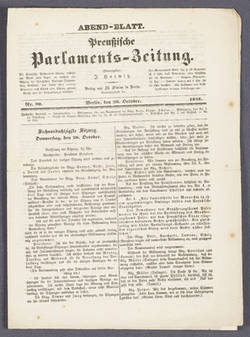 "Preußische Parlaments-Zeitung. - Abend-Blatt. - Nr. 90."