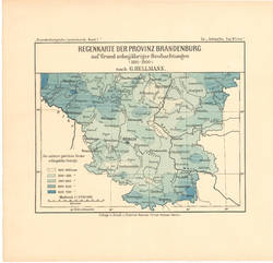 Regenkarte der Provinz Brandenburg auf Grund zehnjähriger Beobachtungen (1891-1900) nach G. Hellmann;