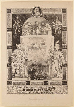 Festblatt zur Jahrhundertfeier der Geburt Gottfried Schadows am 20. Mai 1864
