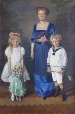 Porträt Eleonore Lietzmann mit Sohn und Tochter