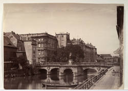 Blick von der Burgstraße über die Spree mit der Langen Brücke zum Königlichen Schloss;