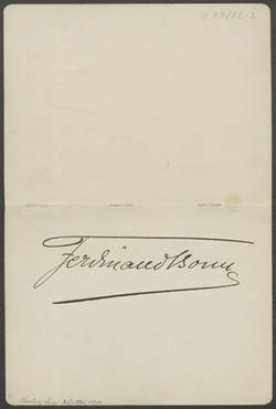 Autogramm. Ferdinand Bonn;