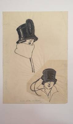 Mode-Skizzen + Zeitungsausschnitte,  Wulf Konrad Schwerdtfeger- Modezeichner, 1920er Jahre