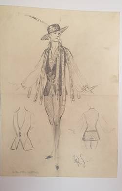 Kostümentwürfe-Reimannschule , Wulf Konrad Schwerdtfeger- Modezeichner, 1920er Jahre