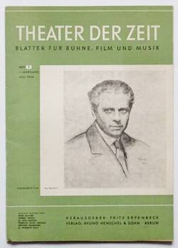 Theater der Zeit Heft 1 mit Zeichnung Max Reinhardt von F. Gernier