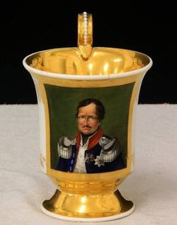 Tasse, Porträt König Friedrich Wilhelm III. von Preussen