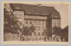 Schulgebäude der 227/281. Gemeindeschule Berlin-Friedrichshain, Rückseite;