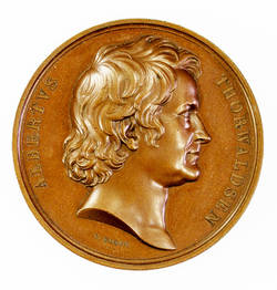 Medaille auf den Bildhauer Bertel Thorwaldsen