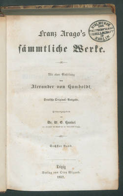 Franz Arago's sämmtliche Werke...
6. Bd