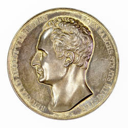 Medaille auf den König der Bogenschützen, den sächsischen Staatsminister Bernhard August von Lindenau;