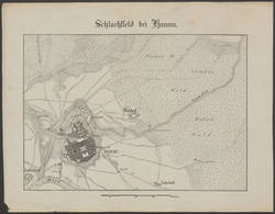 Plan des Schlachtfeldes bei Hanau 1813;