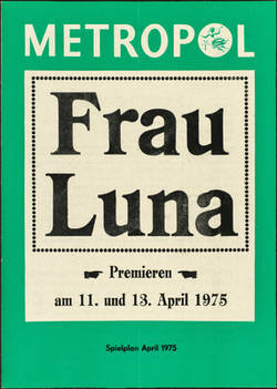 Werbezettel Monat April 1975 Frau Luna
