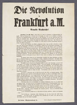 „Die Revolution in Frankfurt a.M. - Neueste Nachricht!“;
