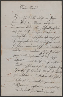 Brief der Familie Meyerbeer, Bad Gastein o.J.