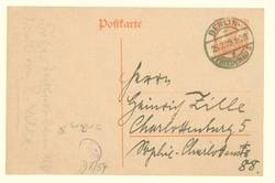 Eigenhändige Postkarte von H. Wilke an Heinrich Zille betr. Treffen im Kaffee des Westens, evtl. mit Hayduk