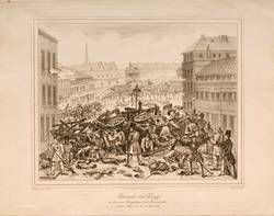 Barricade und Kampf/in der neuen Königsstrasse und Alexanderplatz,/in der Nacht vom 18.-19.März 1848;