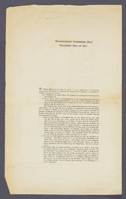 Offener Brief an Friedrich Wilhelm IV. betreffend das Gesuch um Zurücknahme einer Gesetzesvorlage.