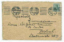 Briefumschlag Heinrich Zilles an den Gastwirt Zimmermann