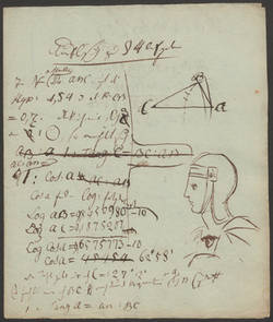 Mathematikaufgabe (Auflösung zu Aufg. 84) von Friedrich Wilhelm IV.