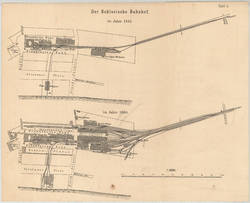 Der Schlesische Bahnhof im Jahre 1843 und im Jahre 1860