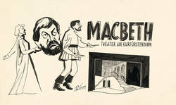 Pressezeichnung zu Macbeth von William Shakespeare