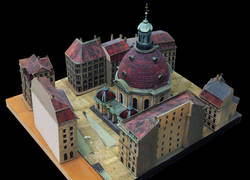 Modell der Dreifaltigkeitskirche mit Umgebung;