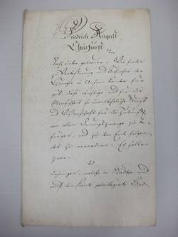 Offizielles Schreiben des Sächsischen Kurfürsten in Betreff des Chirurgen-Handwerks;