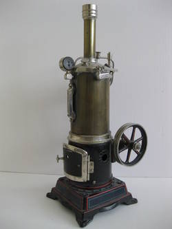 Dampfmaschine mit stehendem Kessel