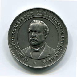 Medaille auf die Amtseinführung des Berliner Oberbürgermeisters Maximilian von Forckenbeck