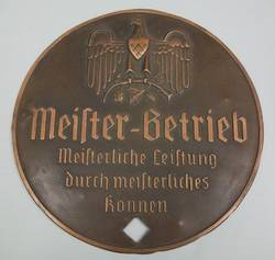 Schild "Meister-Betrieb"
