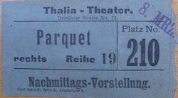 Eintrittskarte Thalia-Theater, Dresdener Str. 72;
