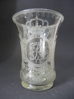 Trinkglas mit FWR (FW I) Monogramm