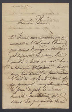 François Arago an Jean Antoine Letronne, 11.01.1837;