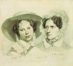 Doppelporträt Frau Rottmann mit Tochter Rosalie Wieland