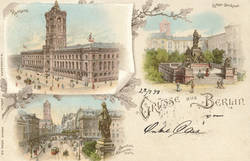 Berlin: Drei Sehenswürdigkeiten auf einer Postkarte;