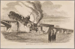 Sturz der Locomotive "Jupiter" in die Havel bei Potsdam am 29. Mai (1856)