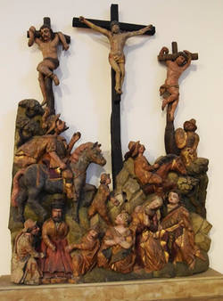 Kreuzigungsrelief aus der Kirche in Storkow;