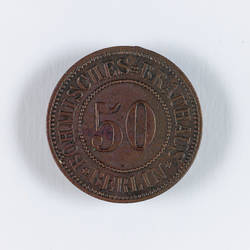 Zahlmarke zu 50 Pfennig Böhmisches Brauhaus
