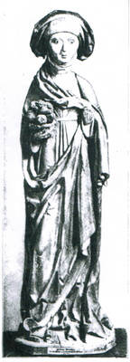 Heilige Elisabeth, Figur von einem Retabel aus der Kirche in Leitersdorf