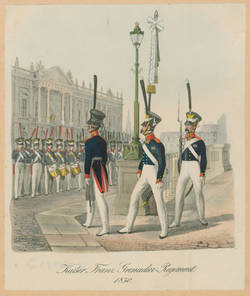 Kaiser Franz Grenadieregiment vor dem Berliner Zeughaus, 1830;