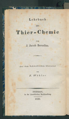 Forts. Lehrbuch der Chemie...
Bd 4,1:Lehrbuch der Thier-Chemie