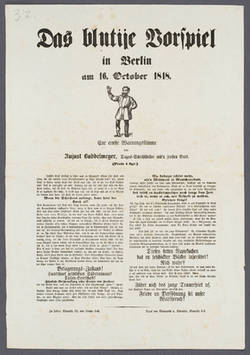 "Das blutije Vorspiel in Berlin am 16. Oktober 1848."