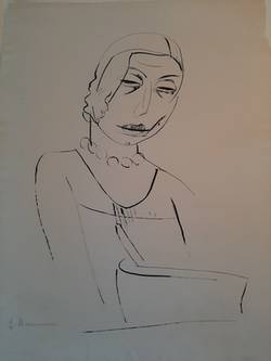Frau mit Zeichenblock, um 1935/40