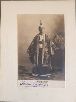 Fotopostkarte mit Autogramm: Julius Lieban in Mikado