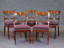Sechs Stühle mit Allianzwappen - aus dem Nachlass Friedrich Stier;