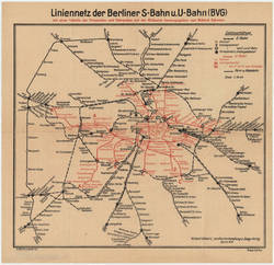 Liniennetz der Berliner S-Bahn u. U-Bahn (BVG)